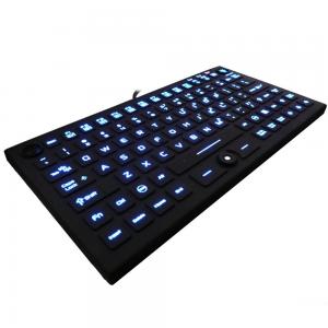 China Mini Silicone Industrial Keyboard With Mouse Buttons Combo Set With Blue Backlighting on sale