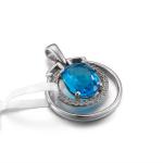 1.69g Best Friend Sterling Silver Friendship Pendants Double Circles Sapphire