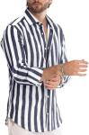 High Quality Slim Striped Shirt Long Sleeve Large Size Color Plus Size Summer