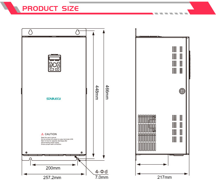 40HP 30KW VFD AC Frequency Inverter 60HZ To 50HZ