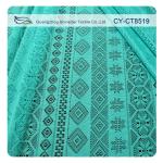 Retail cheap fabric polyester geometric lace AZO free garment material (CY
