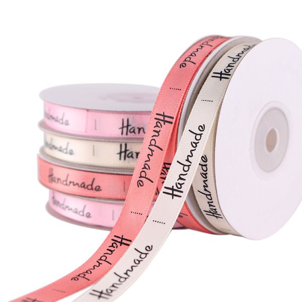 Handmade Printed Polyester Satin Ribbon For Bow Craft Wedding Party Decoration Gift packaging Accessories