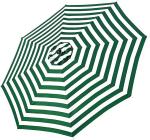 180g Polyester Waterproof and UV Resistant Striped Round Umbrella for All