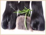 Silk top closure 4''x4'' peruvian virgin hair natural color,straight 10''-24'
