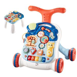 China 12 Inch Baby Walker Activity Center for Toddler Learning to Walk Sit Stand Early Push Toys Infant Boys Girls Pull Wheels Musical Walking wholesale