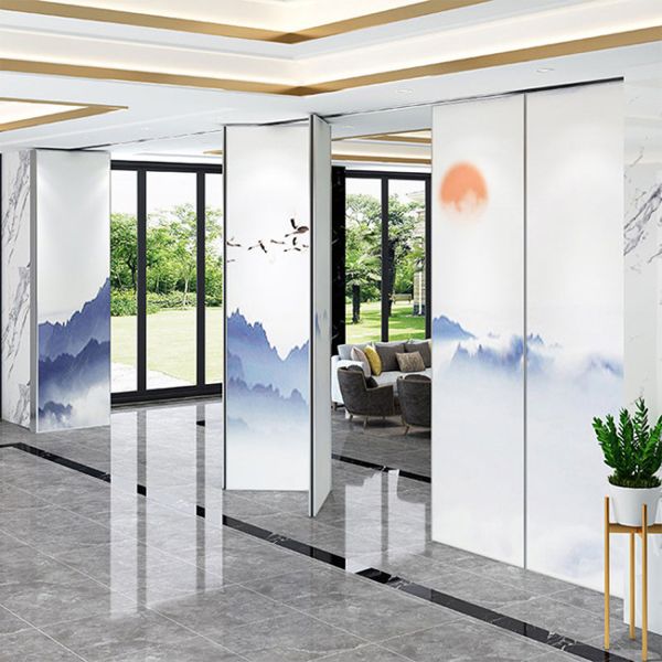Aluminum Frame Paint Surface Decorative Partition Wall 65mm Thickness