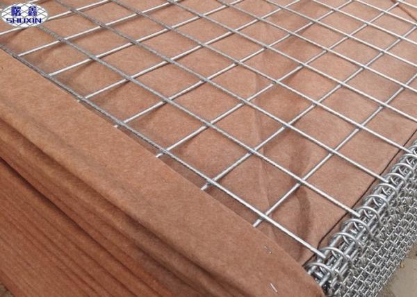 Brown Military Gabion Box, Hesco barrier Galvanized Gabion Box Effective