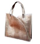 Promotional recycle Shining Non-woven handy bag with croco veins for packaging
