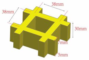 China 38*38*30mm FRP Grating For Walkway Or Platform Customized Color And Size wholesale