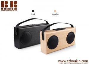 China 2018 newest wooden stereo wireless speaker bluetooth portable music mini subwoofer speaker on sale