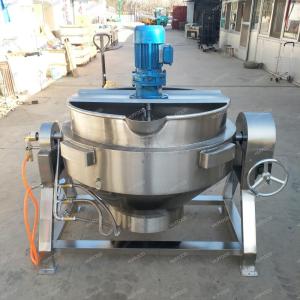China 50-800 L Industrial Steam Jacketed Cooking Kettle For Cocoa Beans Peanut Butter Grinder wholesale