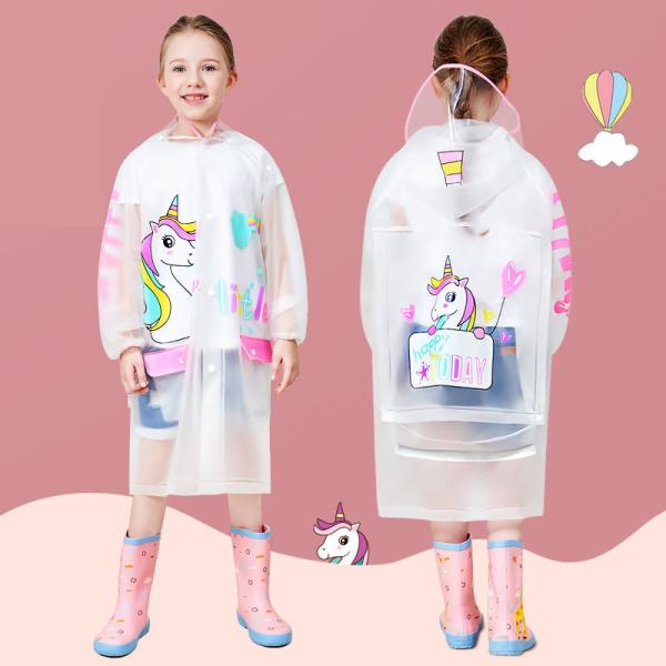 Kids Waterproof Raincoat, Children'S Raincoat Transparent Poncho, Students in