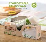 PLA Biodegradable Cornstarch minizip grip Bags, Organic Slider Zipper Bag, Eco