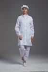 Anti Static ESD Labcoat Garment Resuable Class1000 straight open stand collar