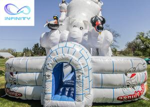 China 11x6.3x6m Giant Polar Bear Water Slide Polar Plunge Inflatable Pool Water Slide for sale wholesale
