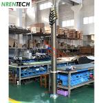 12m aluminum telescoping mast 30kg payloads 2.55m closed height for CCTV