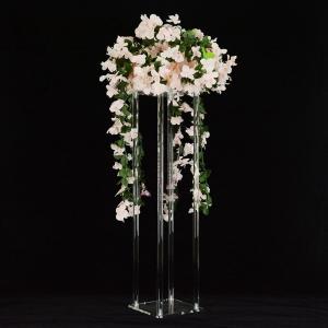 China Custom Perspex Acrylic Flower Pedestal Stand Display 80cm wholesale