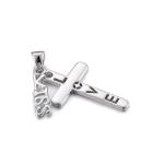 1.93g Timeless Sterling Silver Cubic Zirconia Cross Pendant Necklace Dating