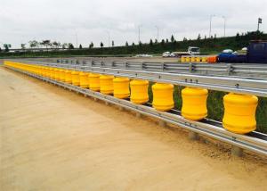 China Traffic Safety Eva Buckets Rolling Guardrail Road Roller Barrier Anti Crash wholesale