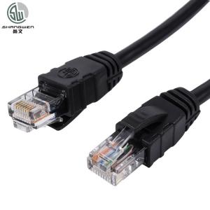 China Round Cat6a UTP Patch Cord 24AWG 4 Pair Black / Gary 4P PVC Ethernet Cable on sale