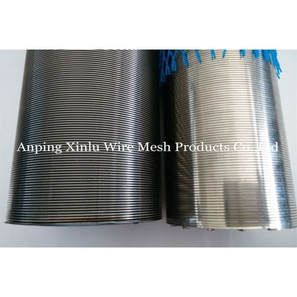 Dia 50mm Welded Profile Wire Continuous Slot Screen Tubes With Wedge Support