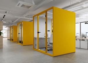 China 35+-db Acoustic Office Booth Private Space Soundproof Meeting Booth Various Sizes Available wholesale
