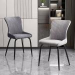 Simple Ergonomic Dining Chair Cloth Covered Dining Room Chairs Customizable