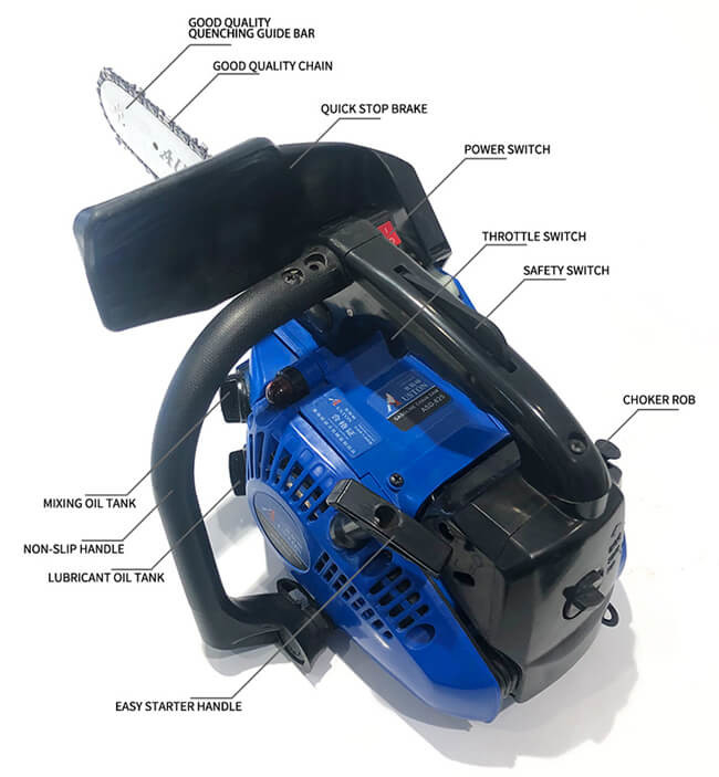 12" 25cc Mini Petrol Gasoline Chainsaw 2 Stroke Gas Powered Chainsaw