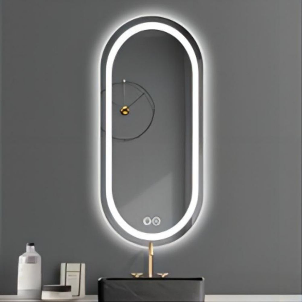 Customized Size Touch Function Bevelled Decor Mirror for Good Selling Small LED Salon