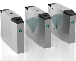 China Soft Wing SUS304 Flap Barrier Turnstile Gate DC Brushless Motor Control wholesale