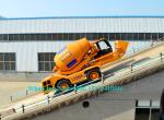 Mobile Hydraulic Concrete Mixer Machine , Cement Mixer Vehicle 20 Circles Per