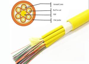 China Breakout Tight Buffered Fiber Optic Cable 2 - 24 Fiber Count PVC / LSZH Jacket GJPFJV wholesale