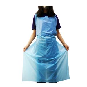 China Antibacterial Plastic Aprons On A Roll , Sleeveless Blue Disposable Aprons wholesale