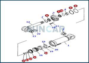 China 707-99-73140 7079973140 Dump Cylinder Seal Repair Kit for KOMATSU Loader Compactor wholesale