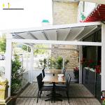 Aluminum PVC Pergola Awning Kits Sunroom Sunshade Motorised Retractable Roof