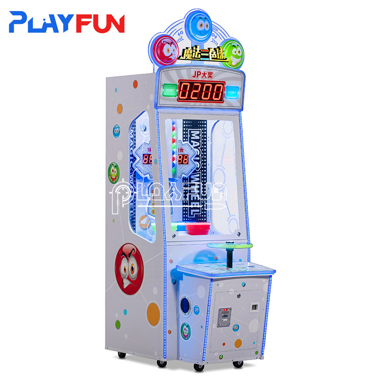Playfun Games Magic wheel ball drop skill game coin operated redemption tickets machine