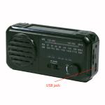 Emergency Hand Crank Charger Radio 6.3cm Height Solar Powered Flashlight Radio