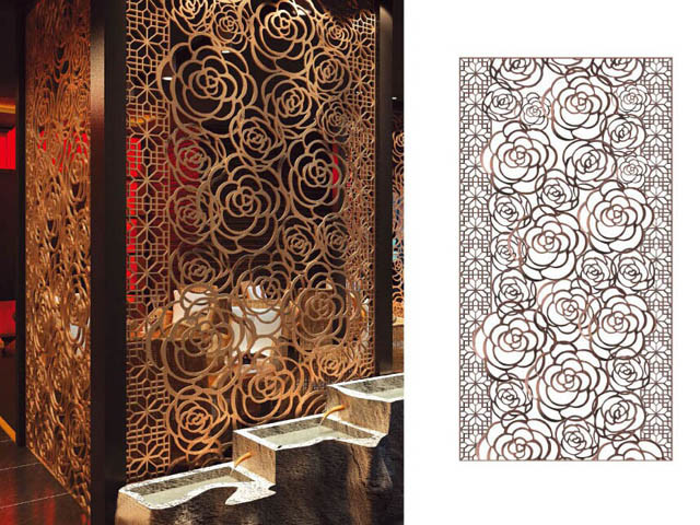 Gold Stainless Steel Partition For Column Cover/Cladding