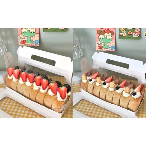 Window Roll Cake Gable Boxes Bulk With Handle & Cake Boards, Homemade & Bakery White Paper Favor Containers, Easy Carrying, Gift Boxes For Christmas