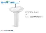 Sink- artificial stone bathroom pedestal basins 520*440*810mm Size