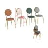 Buy cheap Iron Pipe Leg 37cm 89cm Faux Leather Metal Dining Chairs from wholesalers
