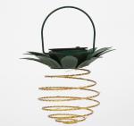 Wrought Iron 22CM 0.06W Hanging Pineapple Solar Lantern