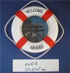 Nautical Aboard Life Saving Ring Foam Cloth Life Preserver Ring Decoration 14.5"