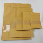 Self Standing Doypack Kraft Paper Bag For Food Snacks Dried Fruits Cookie Tea