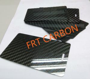 China Custom Cnc Cutting Carbon Fiber Sheet 0.25mm 0.5mm 1mm  56mm 78mm For Name Card Business Card Luggage Tag wholesale