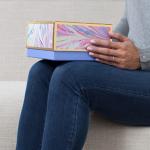 Pastel Marbled 7x7 Medium Square Gift Box , Rigid Paper Box