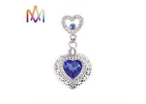 China ODM Supported No Fade Heart Urn Engraved Necklace Charms wholesale