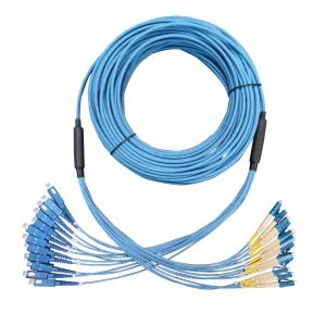 China G657A2 50dB RL Fiber Optic Fan Out Breakout 12 Core LC UPC To SC UPC wholesale