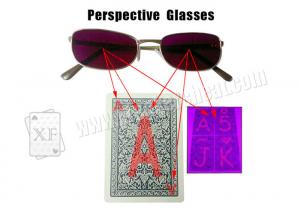 China Gambling Purple Plastic Perspective Glasses For Invisible Marked Cards on sale
