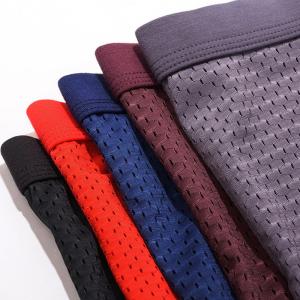 China 2xl 3xl Mens Mesh Boxer Shorts Black Underwear Breathable Summer U Shape Crotch wholesale